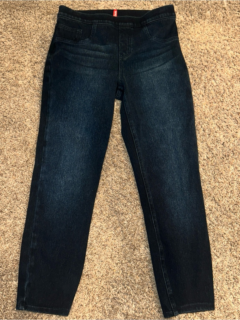 Spanx Jean-ish Ankle Leggings Women Medium Blue Stretch Skinny